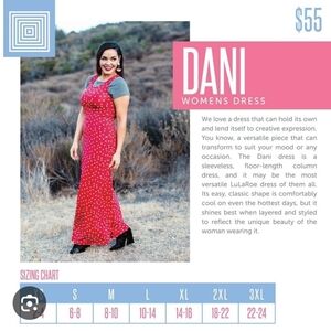 LuLaRoe Dani Dress Size Medium. Gorgeous Burnt Orange Flowers!